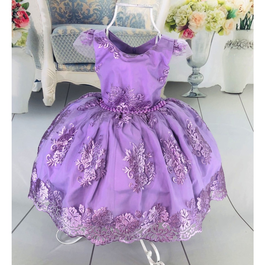 Vestido de Princesinha luxo lilás