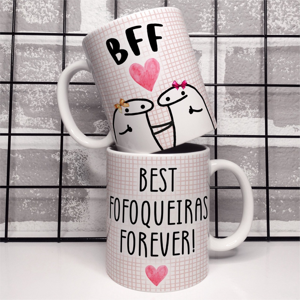 Caneca Best Friend BFF Best Fofoqueiras Forever Bentô