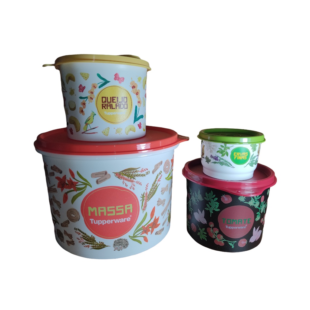Kit Massa Floral Completo 4 Peças Tupperware Original Pronta Entrega ...