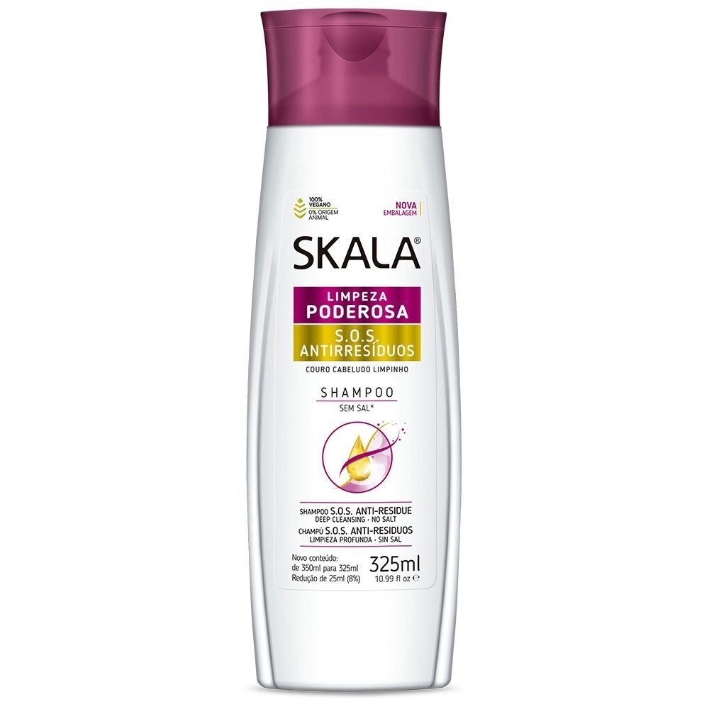 Shampoo Anti Residuos Limpeza Profunda Sem Sal Skala 325ml | Shopee Brasil