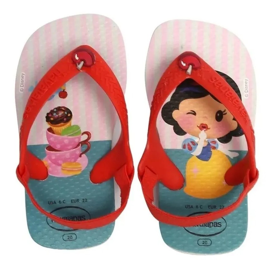 Chinelo Havaianas Baby Disney Princesas Branca De Neve Orig