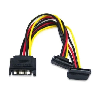 Adaptador Cabo Força Y 2x Sata Fêmea /1x Sata Macho 15cm
