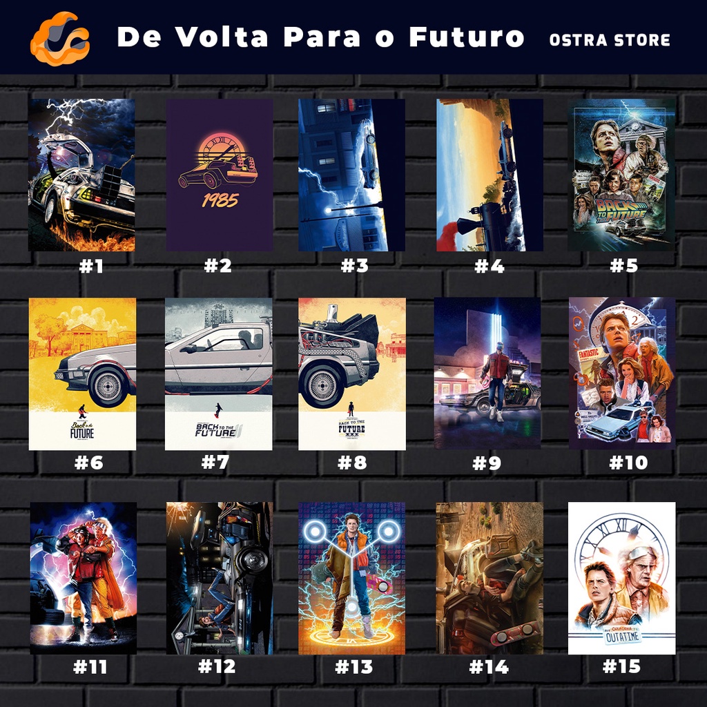 Quadro decorativo A4 De volta para o Futuro, filme