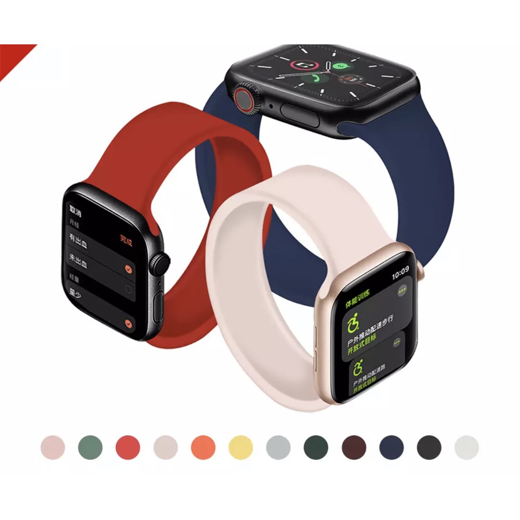 Pulseira De Silicone Borracha Colorida Para Smartwatch 38/40mm Compatível Apple Watch / Iwo é outros Lançamento 2021