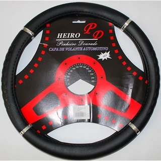 (Ref: 007) capa de volante marca Heiro para volante univesal com diâmetro 38cm é muito conforto de couro centetico com 4 anéis e detalhes massageador promoção