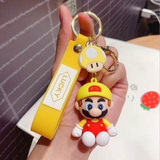 Chaveiro dos desenhos animados de Super Mario Bros, personagem do jogo,  bonecas do caráter do cogumelo, chaveiro bonito, saco do carro, coleção do  pendente, ornamentos da forma - AliExpress