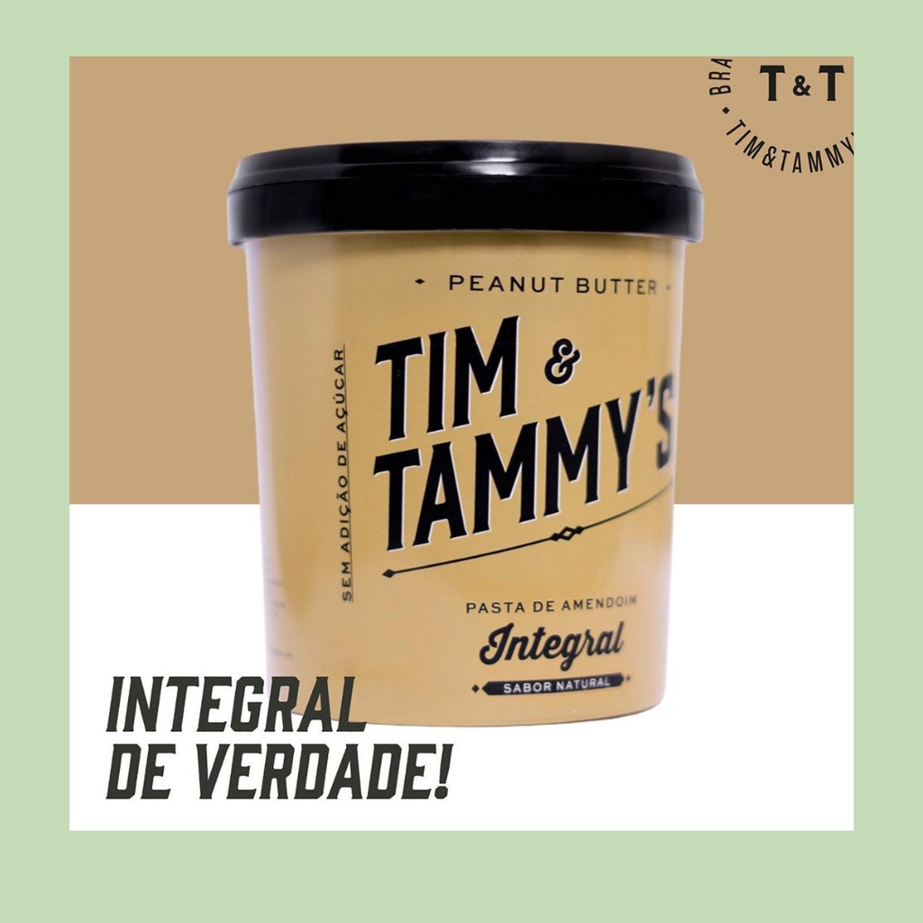 Pasta de Amendoim Americana | Vegana | Premium Sabor Integral | Tim ...