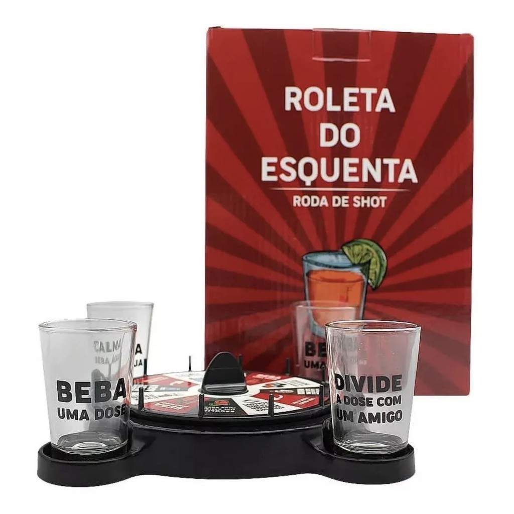 Roleta Drink Shot Bebidas Etílico Brincadeira Roda Amigos