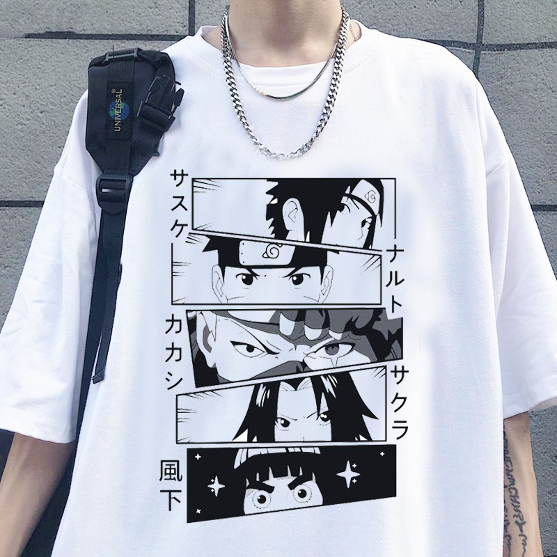 Camiseta masculina Olhos Personagens Naruto Anime Camisa Blusa Branca  Estampada em Promoção na Americanas