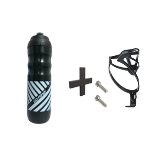 Kit Caramanhola Garrafa Bike Squeeze 550ml Bike + Suporte GO BIKE!
