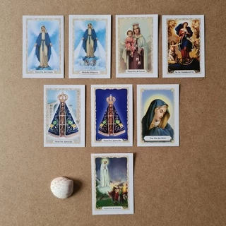 Santinhos de Papel de Nossa Senhora de 6cmx4cm 100 unidades