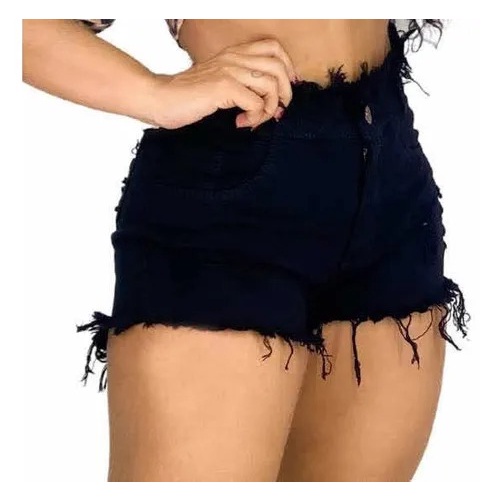 Short de cintura alta hot sale preto