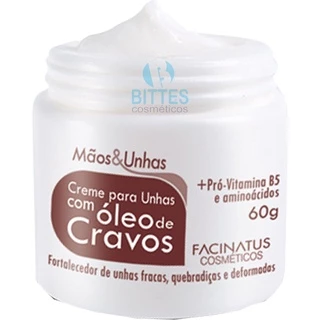 Creme Para Unhas Com Óleo de Cravos Facinatus Cosméticos Fortalecedor