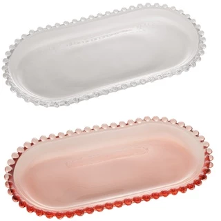 Travessa Cristal Oval Pearl 30x15cm Wolff Bandeja Multiuso
