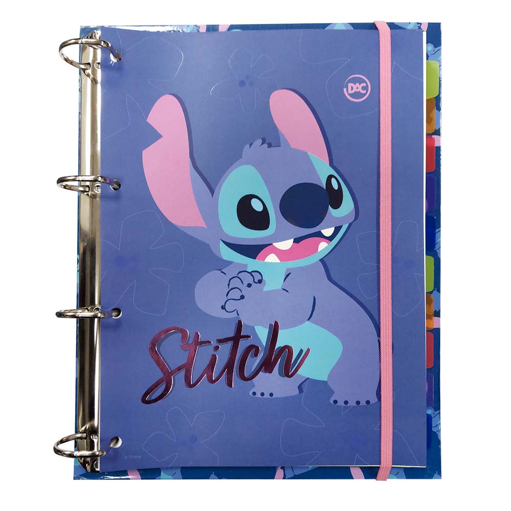 Fichário Universitário Com Elástico Stitch + 144 Folhas Shopee Brasil