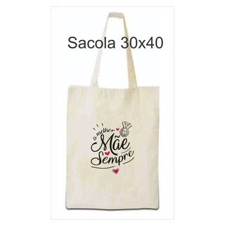 50 Ecobag - Sacola Ecológica - Bolsa de algodão Personalizada 30x40 com sua arte