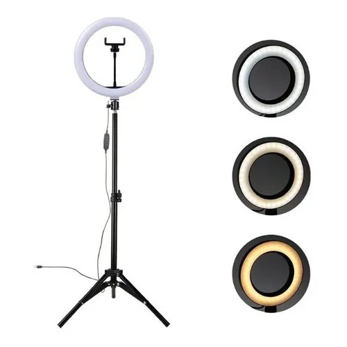 Ring Light Completo Iluminador Portátil + Tripé (26cm ou 30cm)