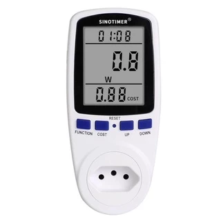 Medidor de Consumo de Energia Elétrica Wattímetro de Tomada Plug Br Digital Bivolt Watts