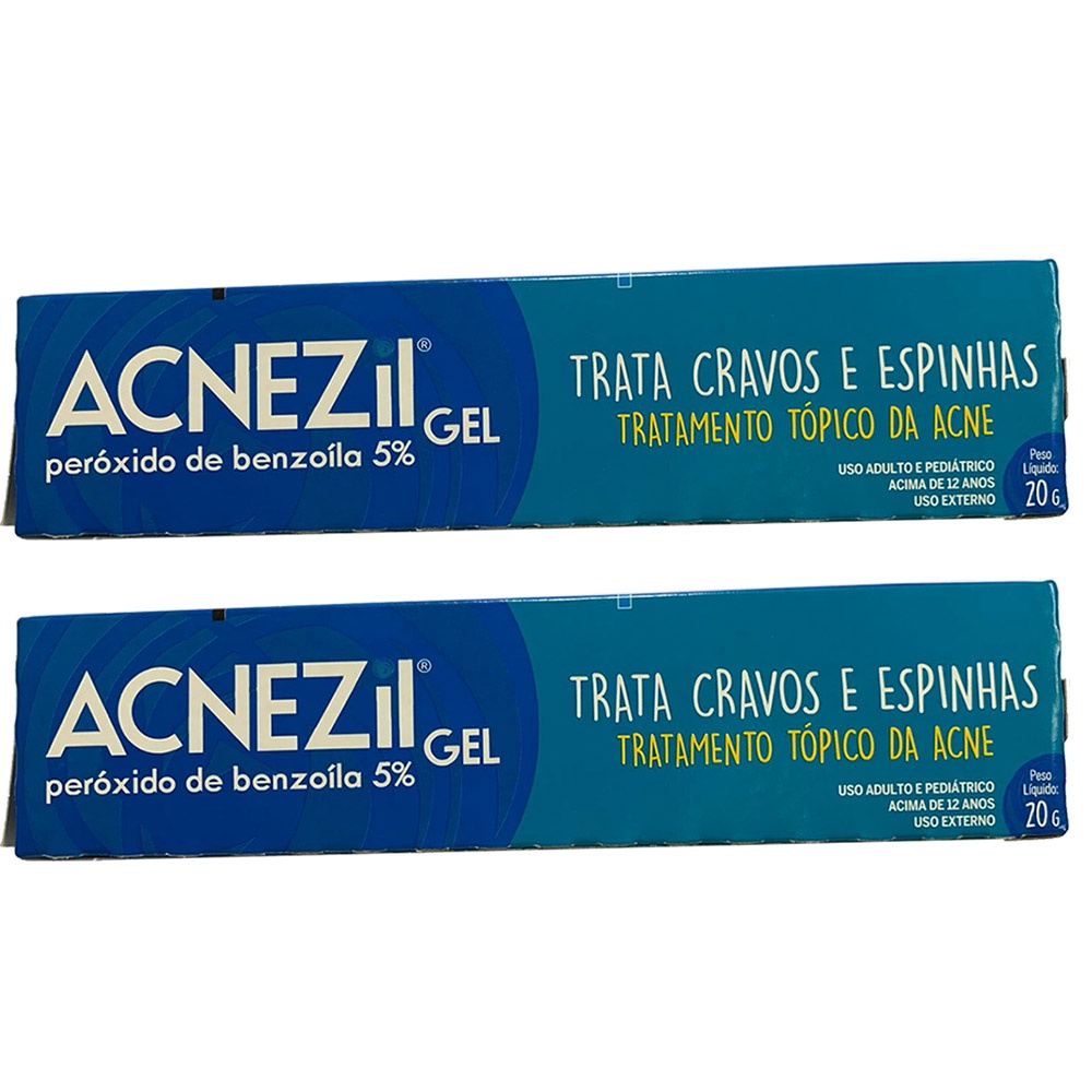 Kit 2 Pomada Acnezil Gel 20g Tratamento Para Cravos Espinhas | Shopee ...