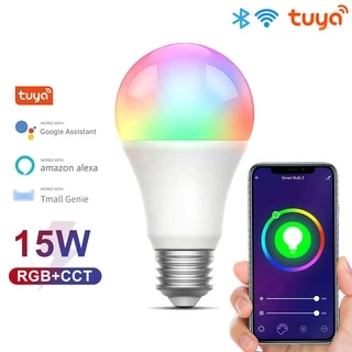 SMATRUL E27 15W RGB Lâmpada Inteligente Wifi LED Para Amazon Alexa Google Home Tmall Genie