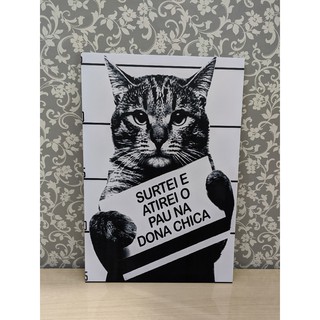 Quadro Decorativo MDF Gatinho Bruxo: Adorno Mágico e Charmoso para