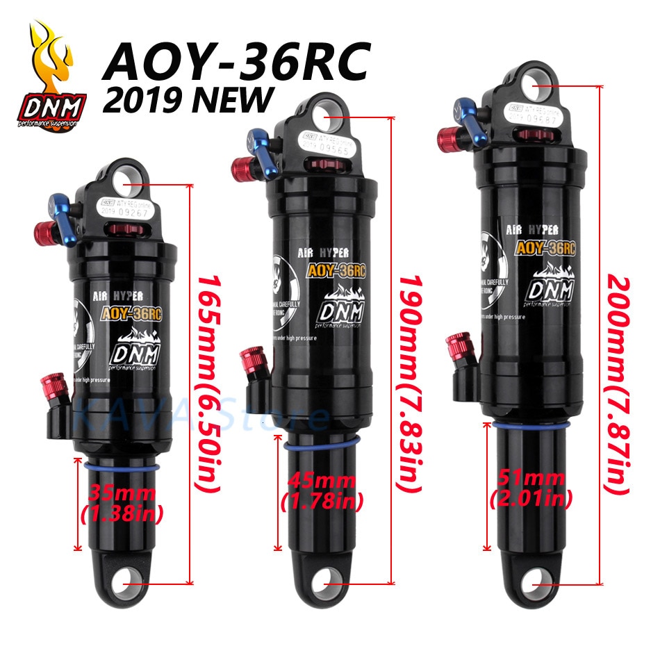 DNM AOY 36RC Mountain Bike mtb Air Rear Shock Com Bloqueio AO 38RC Fio Controle Manual Choque Traseiro 165 190 200 210mm Shopee Brasil