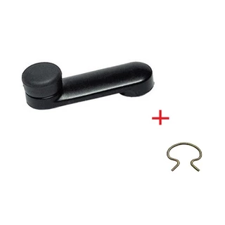 Kit Manivela Vidro Corsa Celta + Trava Presilha - Preto