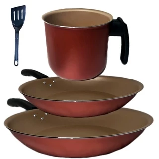 Conjunto Frigideira 2 Peças + 1 Fervedor Antiaderente em Oferta na Shopee