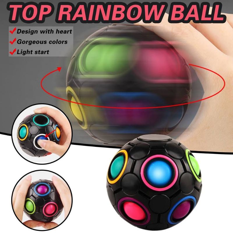 Jogo Mágico de Quebra-cabeça de Bola Rainbow Puzzle Ball Fidget