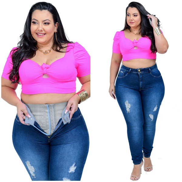 Calça Jeans Super Lipo Com Cinta Modeladora – Loja Le Gusta