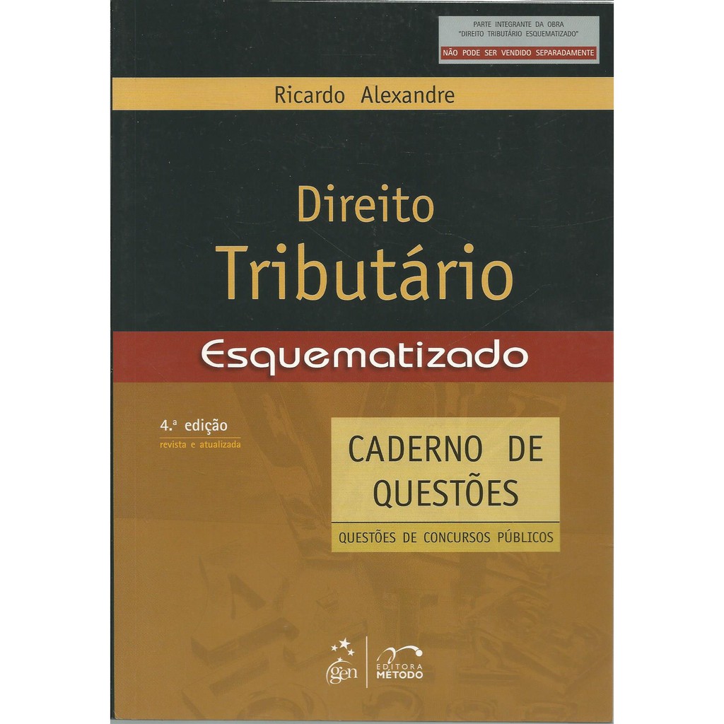 Livro Direito Tributário Esquematizado, Caderno De Questões, Ricardo ...