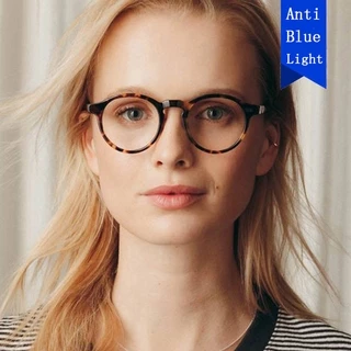 Armação De óculos Anti radiação azuis Oculos Moda Redondos Feminino