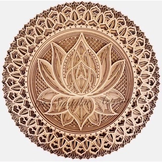 Mandala 3D 8 camadas MDF Cru 3 mm