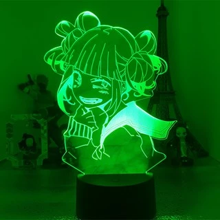Anime My Hero Academia Himiko Toga Luz noturna 3D para decoração de quarto presente de aniversário