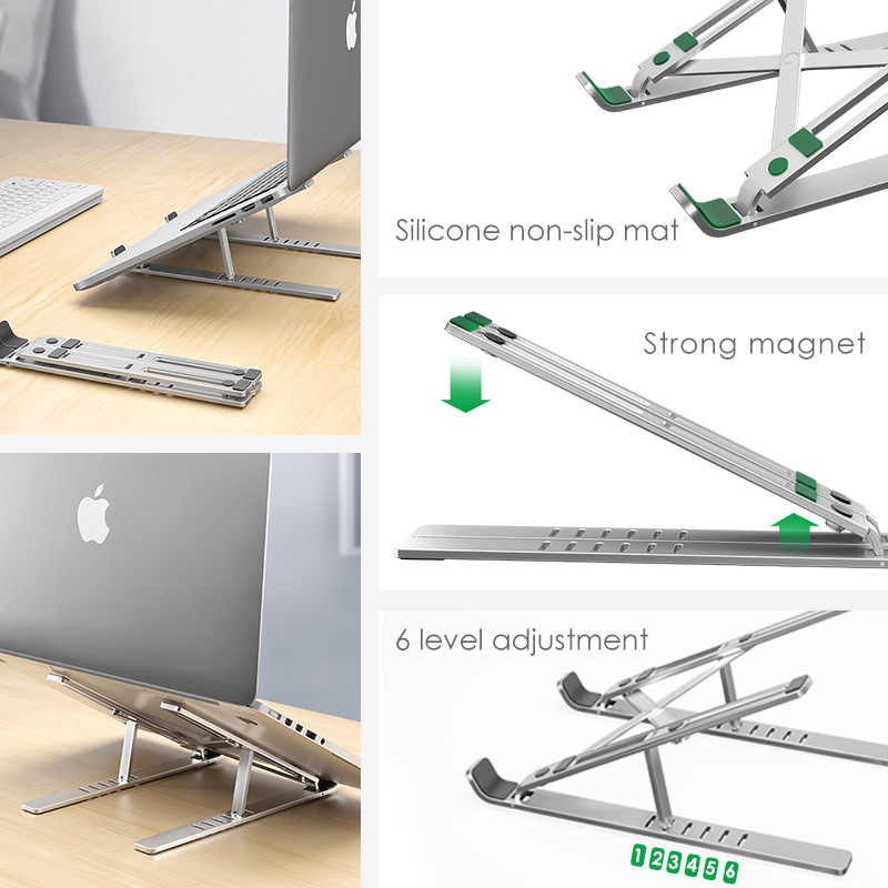 Suporte Dobrável Xo Aço Aluminio Universal Notebook Laptop | Shopee Brasil