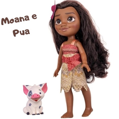 Boneca Moana Princesa Disney 36 Cm E Pua - Cotiplás 2600