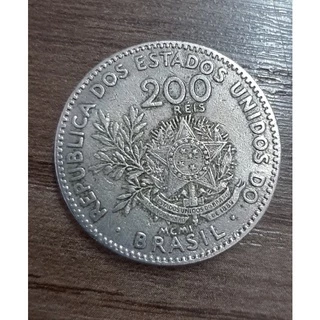 Moedas 100,200 e 400 Réis MCMI 1901.