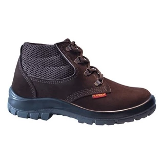 BOTA BOTINAAMARRAR NOBUCK KADESH MARROM CAFE BICO PVC SOLADO BIDENSIDADE