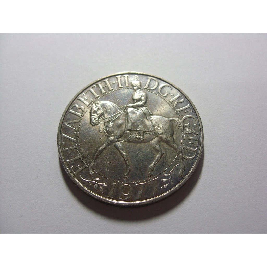Linda Moeda Grâ-Bretanha 25 Pence 1977 Jubileu 38mm Sob/FC