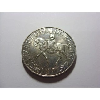 Linda Moeda Grâ-Bretanha 25 Pence 1977 Jubileu 38mm Sob/FC