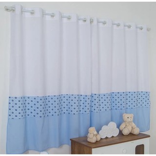 Cortina Imperial Azul Claro 2,00 Metros Infantil E Bebe