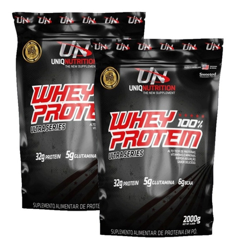 2x Whey Protein Uniq (4 Kilos) Isolado Hidrolisado 0 Soja