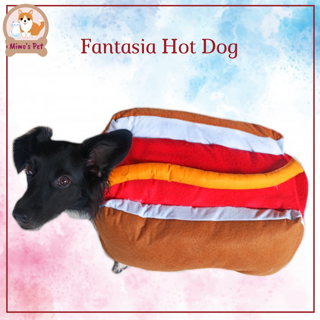 Fantasia pet roupa cachorro quente Hot dog para cachorro