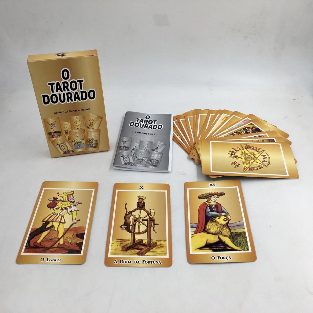 Compra online de Tarot Rider Folha de Ouro Cartas de Tarô Completa Edição  em Inglês Jogo de Tabuleiro de Baralho de Tarô Mágico