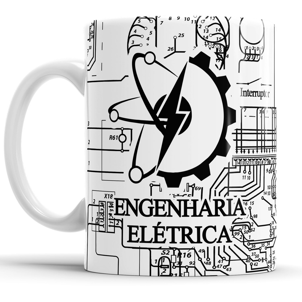 Caneca Engenharia Eletrica Personalizado com Nome