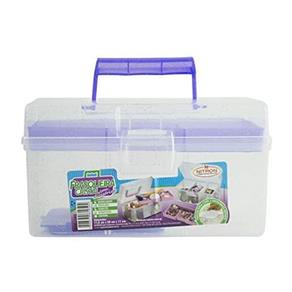 SALDO Frasqueira cristal com divisórias nitron 11,5 cm x 20 cm x 11 cm