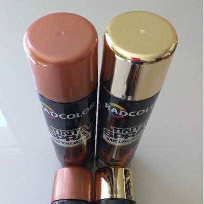 Tinta Spray Radcolor Metálico 400ml.240g Dourado | Shopee Brasil