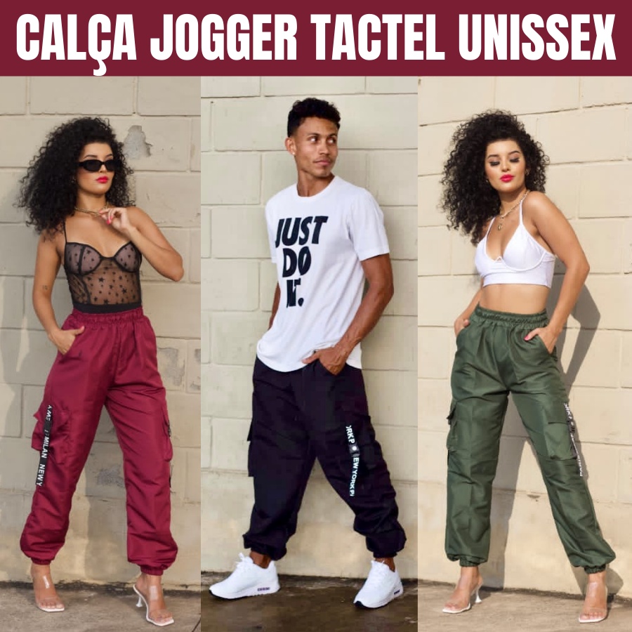 Calça jogger sales feminina tactel