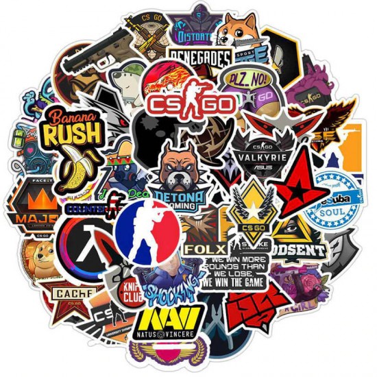 Csgo Kit Com 50 Adesivos Aleatórios | Shopee Brasil