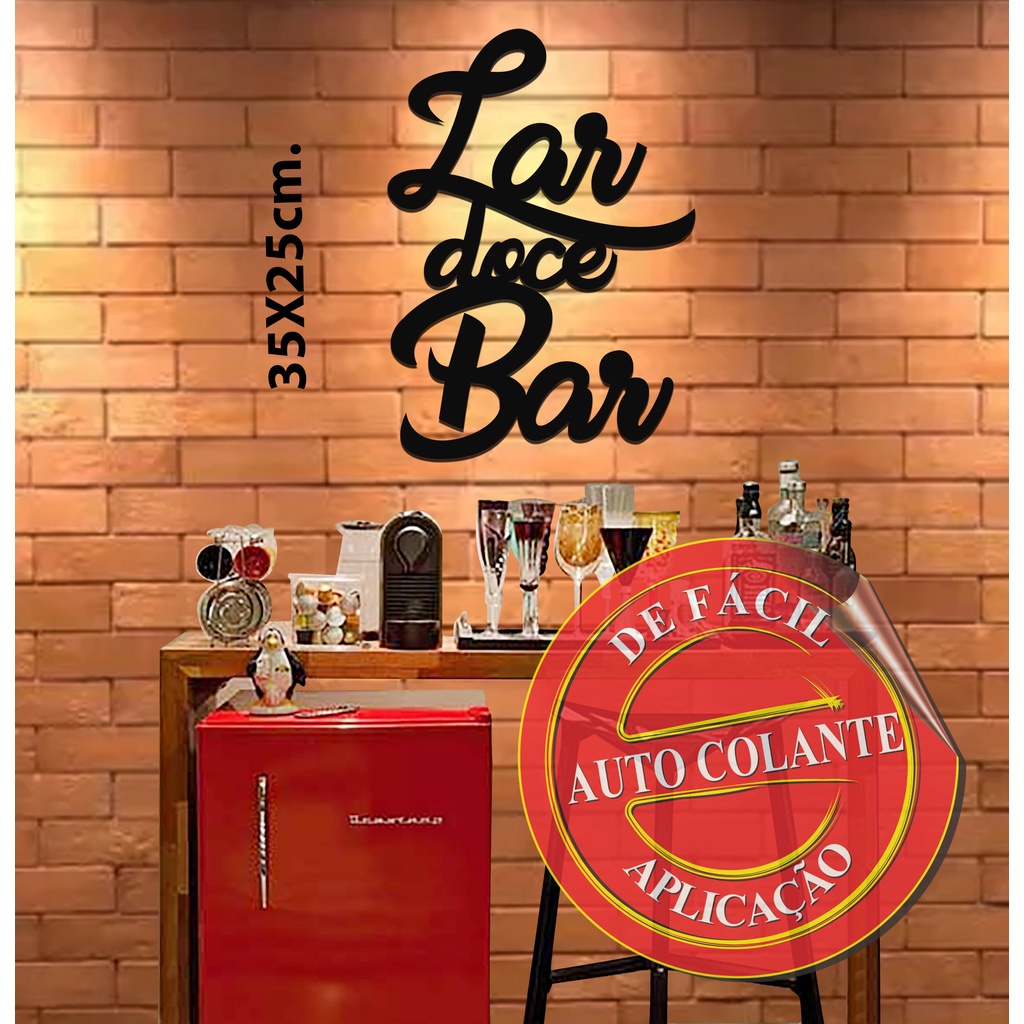 Painel Decorativo Lar Doce Bar Mdf Placa Barzinho Decoração